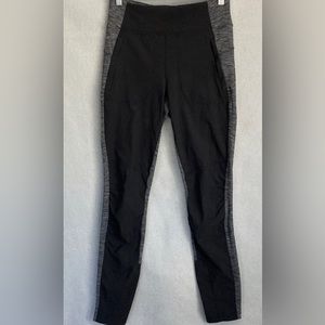 Athleta Size 6 Highline Hybrid Ankle Tight Black Gray Zipper Pockets Stretch